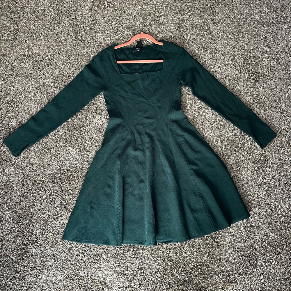 Banana Republic Dark Green Long Sleeve Dress